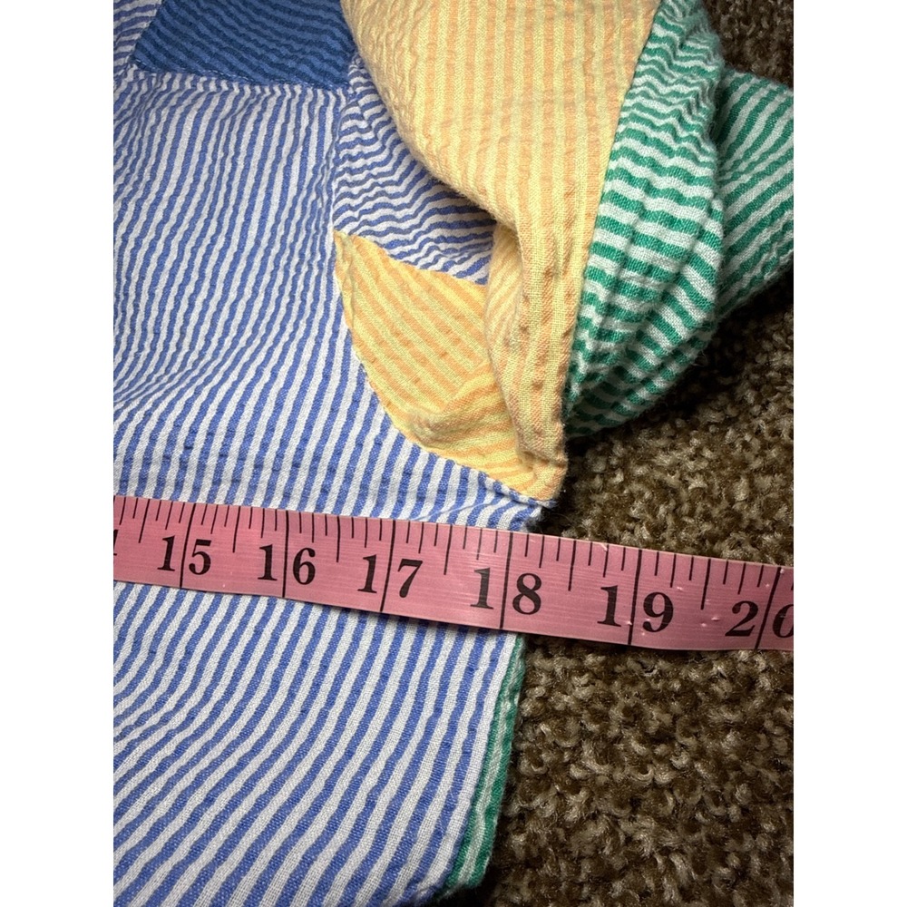 Sundance Patchwork Colorblock Striped Seersucker … - image 6